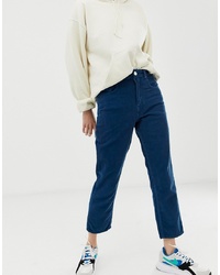 ASOS DESIGN Florence Authentic Straight Leg Jeans In Blue Cord