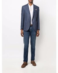 Canali High Rise Slim Fit Jeans