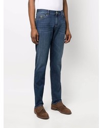 Canali High Rise Slim Fit Jeans