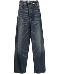 Maison Mihara Yasuhiro High Waisted Wide Tapered Jeans