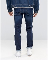 Selected Homme Dark Wash Jeans With Stretch In Slim Fit