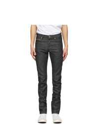Naked and Famous Denim Indigo Chinese New Year Gold Ox Super Guy Jeans