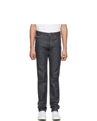 Naked and Famous Denim Indigo Chinese New Year Metal Rat Super Guy Jeans