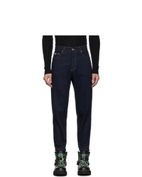 VERSACE JEANS COUTURE Indigo Cropped Rinse Jeans