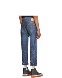 Junya Watanabe Indigo Levis Edition Printed Linen Jeans