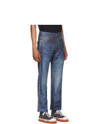 Junya Watanabe Indigo Levis Edition Printed Linen Jeans