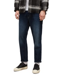 AllSaints Jack Selvedge Tapered Crop Jeans In Dark Indigo At Nordstrom