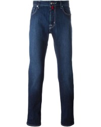 Jacob Cohen Contrast Stitching Straight Leg Jeans