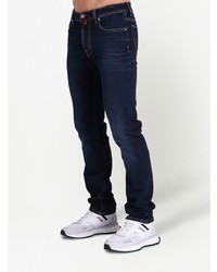 Jacob Cohen Jacob Cohn Contrast Stitching Slim Fit Jeans