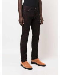 Etro Jacquard Pattern Straight Leg Jeans