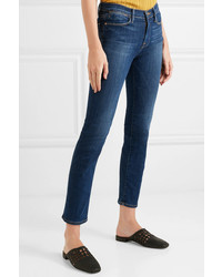 Frame Le High Cropped Straight Leg Jeans