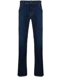 Jacob Cohen Logo Patch Mid Rise Jeans