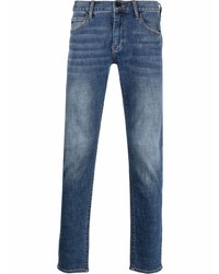 Emporio Armani Logo Patch Slim Cut Jeans