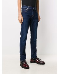 Alexander McQueen Logo Patch Slim Fit Jeans