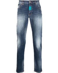 Philipp Plein Logo Patch Straight Jeans