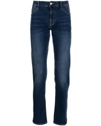 Armani Exchange Logo Patch Straight Leg Jeans