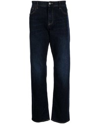 Armani Exchange Logo Patch Straight Leg Jeans