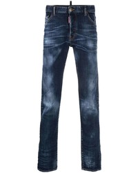 DSQUARED2 Logo Patch Straight Leg Jeans