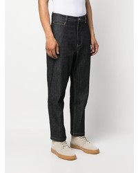 Studio Nicholson Logo Patch Washed Denim Trousers