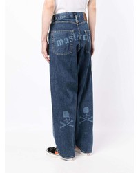 Mastermind Japan Logo Print Loose Fit Jeans