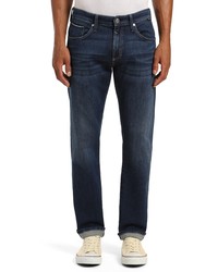 Mavi Jeans Marcus Slim Straight Leg Organic Cotton Jeans In Deep Brushed Selvedge At Nordstrom