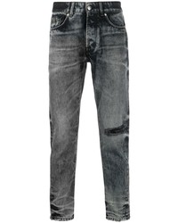 John Richmond Mick Whiskering Effect Tapered Jeans