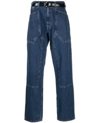 Magliano Mid Rise Belted Straight Leg Jeans