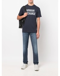 Armani Exchange Mid Rise Straight Leg Jeans