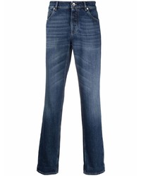 Brunello Cucinelli Mid Rise Straight Leg Jeans