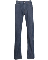 Canali Mid Rise Straight Leg Jeans
