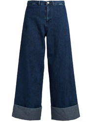 Sea Mid Rise Wide Leg Cropped Jeans