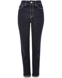 Topshop Moto Contrast Stitch Mom Jeans