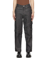 Feng Chen Wang Navy Detachable Deconstructed Jeans