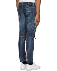DSQUARED2 Navy Zippered Military Jeans