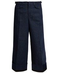 No.21 No 21 Turn Up Wide Leg Cropped Jeans