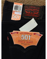 Levi's Nwt Levis 501 Original Button Fly Straight Jeans Pants Select Sz 64 Navy