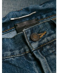 Saint Laurent Paint Detail Slim Jeans