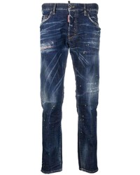 DSQUARED2 Paint Splatter Slim Cut Jeans