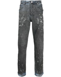 purple brand Paint Splatter Straight Leg Jeans