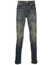 purple brand Paint Splatter Straight Leg Jeans