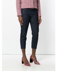 Miu Miu Patch Detail Cropped Jeans