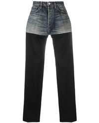 Balenciaga Patched Straight Leg Jeans