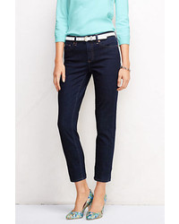 Classic Plus Size Mid Rise Slim Leg Crop Jeans Medium Indigo Denim26w