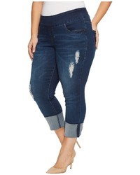 Jag Jeans Plus Size Plus Size Lewis Pull On Straight Cuffed Butter Denim In Cosmos Jeans