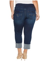 Jag Jeans Plus Size Plus Size Lewis Pull On Straight Cuffed Butter Denim In Cosmos Jeans