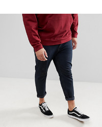 ASOS DESIGN Plus Tapered Jeans In Overdyed Wash With Rips