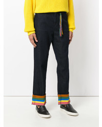 Mira Mikati Rainbow Hem Straight Jeans