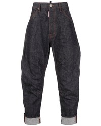 DSQUARED2 Rear Logo Print Tapered Jeans