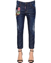 Dsquared2 Red Spots Cool Girl Cropped Denim Jeans