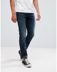 Tom Tailor Regular Fit Jeans In Dark Wash With Abrasions